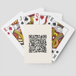 Instantly Create a QR Code Editable Off White Playing Cards