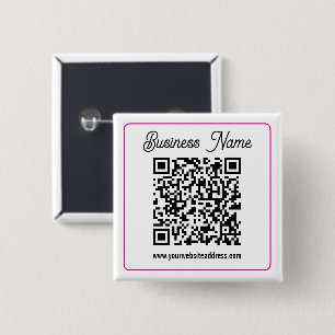 Instantly Create a Scannable QR code for Business 15 Cm Square Badge