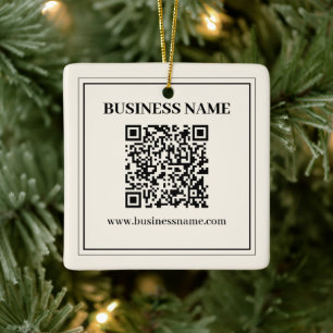 Instantly Create a Scannable QR code for Business Ceramic Ornament