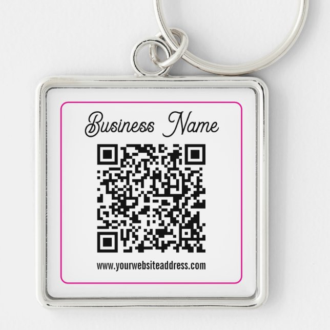 Instantly Create a Scannable QR code for Business Key Ring (Front)