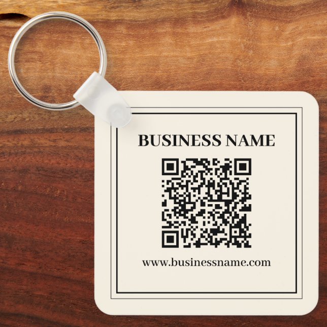 Instantly Create a Scannable QR code for Business Key Ring (Front)