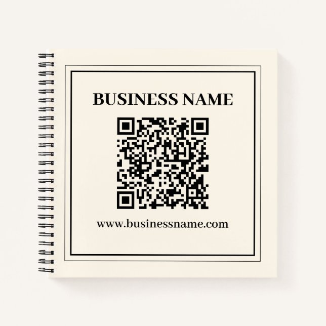 Instantly Create a Scannable QR code for Business Notebook (Front)