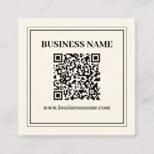 Instantly Create a Scannable QR code for Business Square Business Card