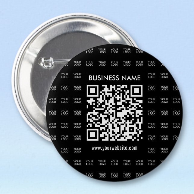 Instantly Create Scannable QR code & Logo Pattern 6 Cm Round Badge (Creator Uploaded)