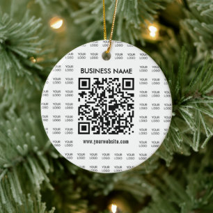 Instantly Create Scannable QR code & Logo Pattern Ceramic Tree Decoration