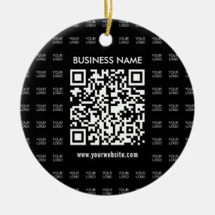 Instantly Create Scannable QR code & Logo Pattern Ceramic Tree Decoration