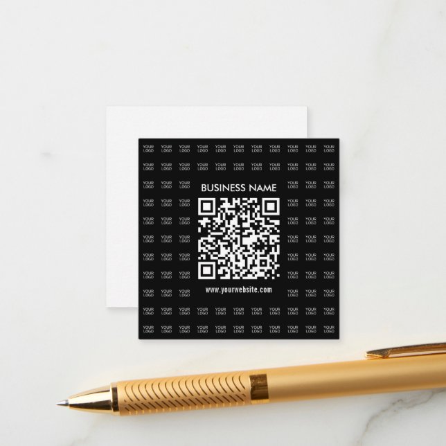 Instantly Create Scannable QR code & Logo Pattern Enclosure Card (Front/Back In Situ)