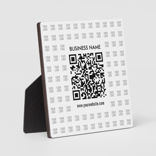 Instantly Create Scannable QR code & Logo Pattern Plaque (Front)