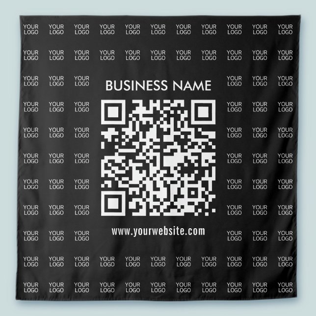 Instantly Create Scannable QR code & Logo Pattern Tapestry (Creator Uploaded)