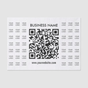 Instantly Create Scannable QR code & Logo Pattern Tissue Paper