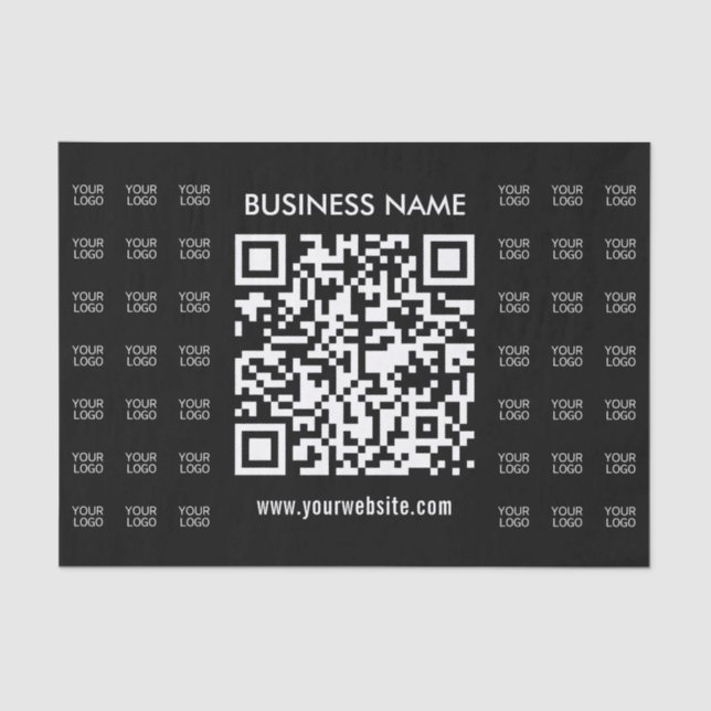Instantly Create Scannable QR code & Logo Pattern Tissue Paper (Front)