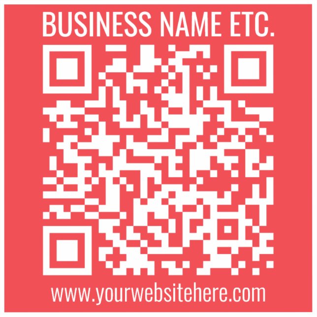 Instantly Create Your Own QR Code | Editable Red (Front)