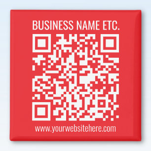 Instantly Create Your Own QR Code Editable Red Magnet