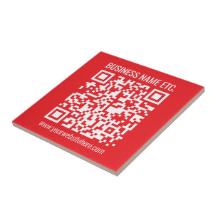 Instantly Create Your Own QR Code   Editable Red Tile