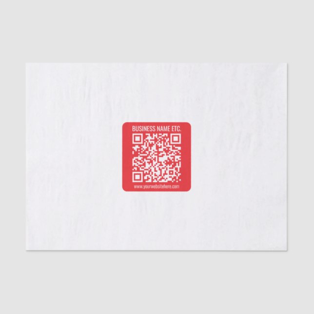 Instantly Create Your Own QR Code | Editable Red Tissue Paper (Front)