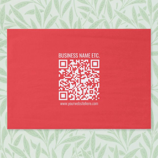 Instantly Create Your Own QR Code | Editable Red Tissue Paper (Creator Uploaded)