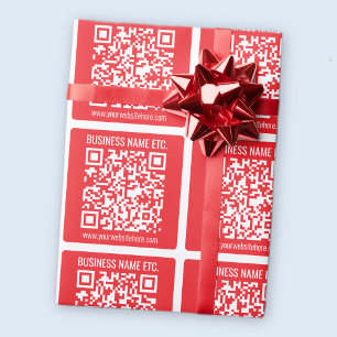 Instantly Create Your Own QR Code   Editable Red Wrapping Paper