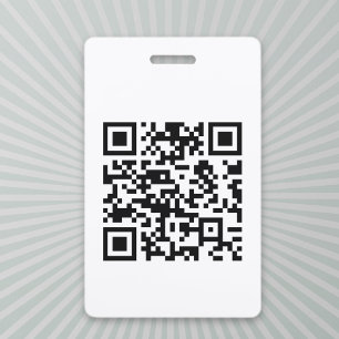 Instantly Created QR Code (by entering your URL) ID Badge