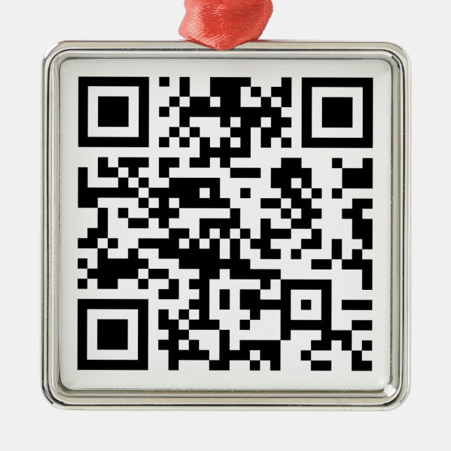 Instantly Created QR Code (by entering your URL) Metal Tree Decoration (Front)
