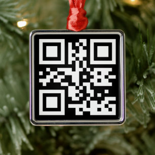 Instantly Created QR Code (by entering your URL) Metal Tree Decoration