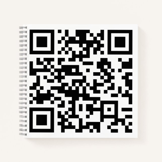 Instantly Created QR Code (by entering your URL) Notebook (Front)