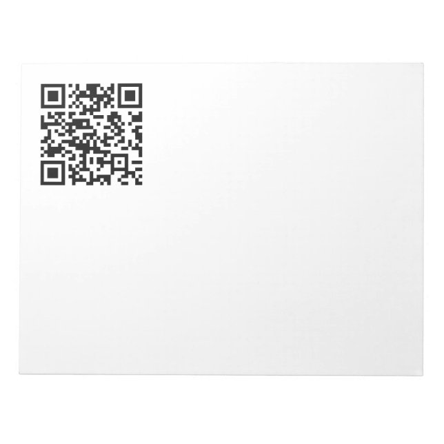 Instantly Created QR Code (by entering your URL) Notepad (Front)