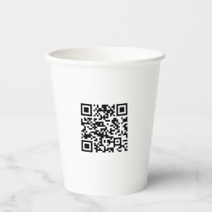Instantly Created QR Code (by entering your URL) Paper Cups