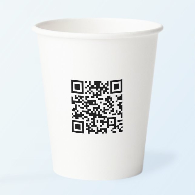 Instantly Created QR Code (by entering your URL) Paper Cups (Creator Uploaded)