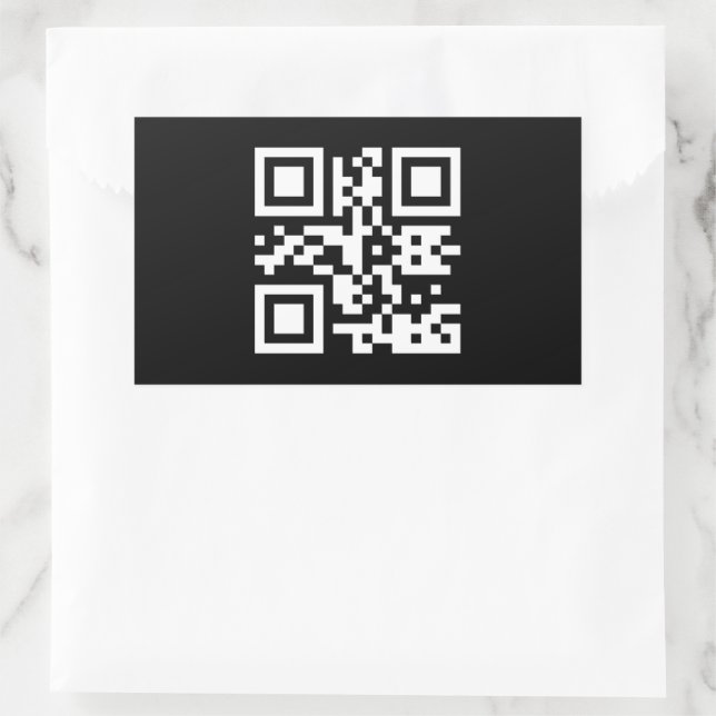 Instantly Created QR Code (by entering your URL) Rectangular Sticker (Bag)