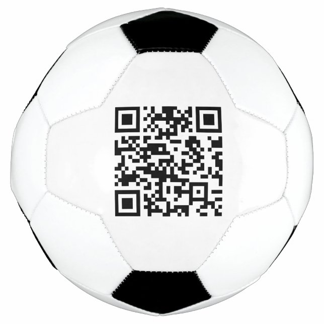 Instantly Created QR Code (by entering your URL) Soccer Ball (Front)