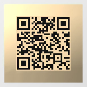 Instantly Editable QR code Template   Faux Gold