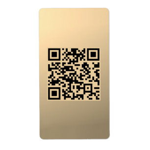 Instantly Editable QR code Template   Faux Gold