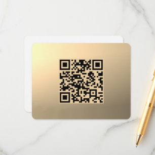 Instantly Editable QR code Template   Faux Gold