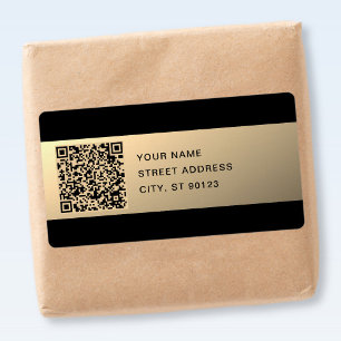 Instantly Editable QR code Template Faux Gold
