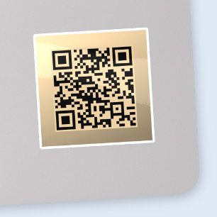 Instantly Editable QR code Template Faux Gold
