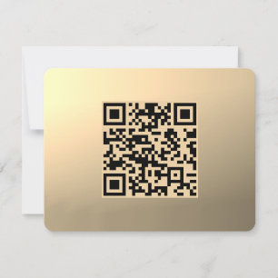 Instantly Editable QR code Template   Faux Gold