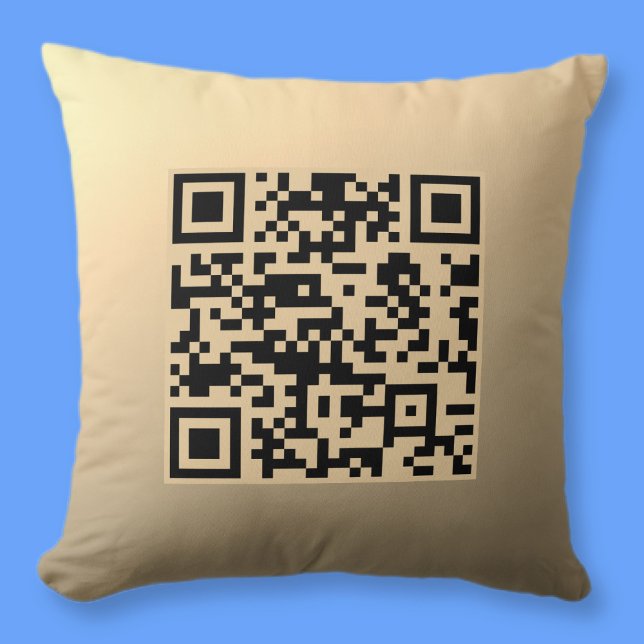 Instantly Editable QR code Template | Faux Gold Cushion (Creator Uploaded)