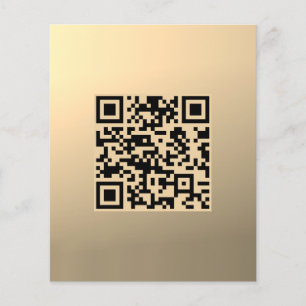 Instantly Editable QR code Template Faux Gold Flyer