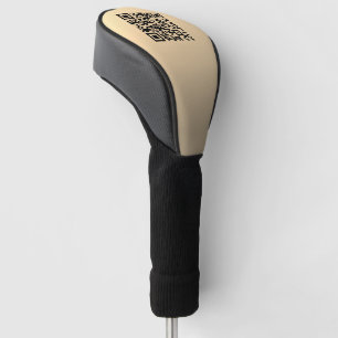 Instantly Editable QR code Template Faux Gold Golf Head Cover