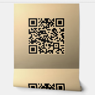 Instantly Editable QR code Template   Faux Gold Wallpaper