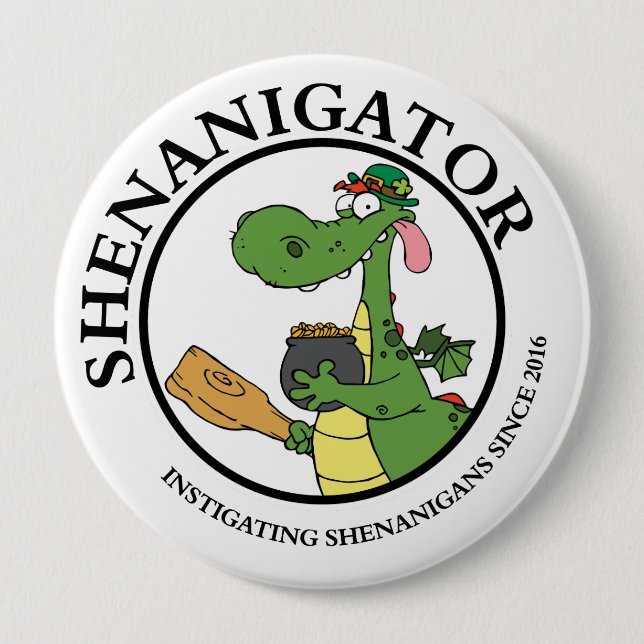 Instigating Shenanigans Since 2016 Round Button (Front)