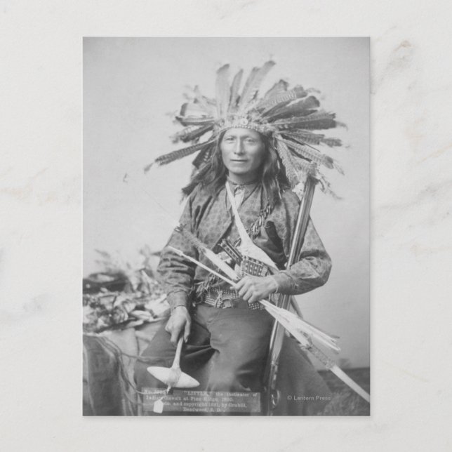 Instigator of Indian Revolt at Pine Postcard (Front)