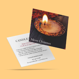 Instruction Candle Care Photo Thank You Card 