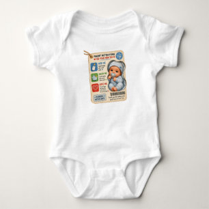 Instruction to parents on taking care baby bodysuit