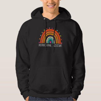 Instructional Assistant Boho Rainbow Graduation Ap Hoodie