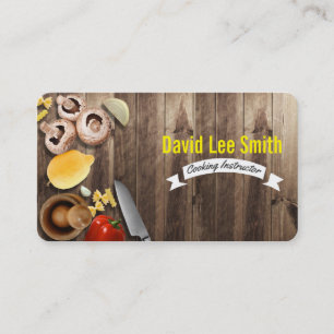 Instructional Cooking/Chef/Cook service Business Card