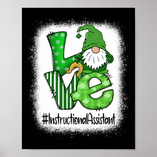 Instructional Istant Love St Patricks Day Gnome Sh Poster (Front)