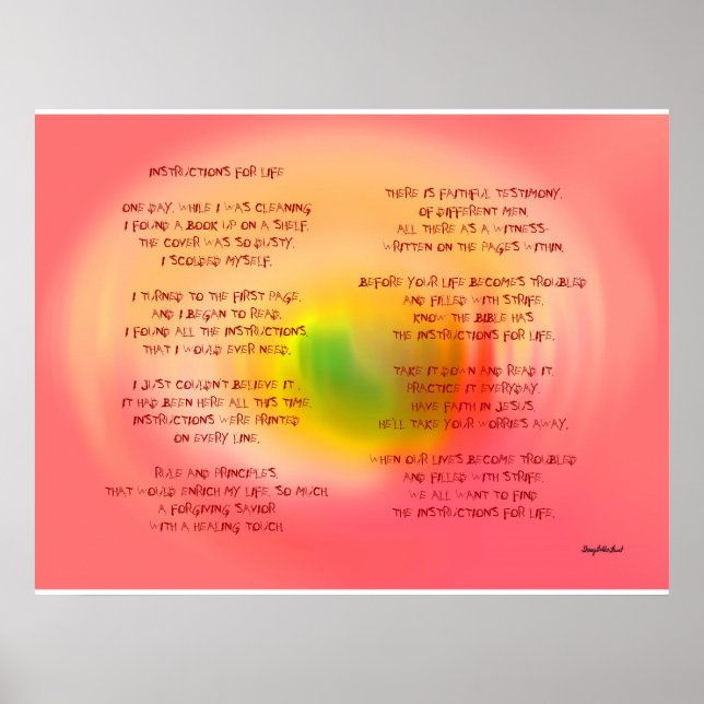 INSTRUCTIONS FOR LIFE POSTER (Front)