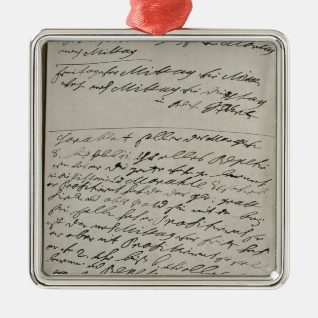 Instructions issued by Friedrich Wilhelm I Metal Tree Decoration (Front)