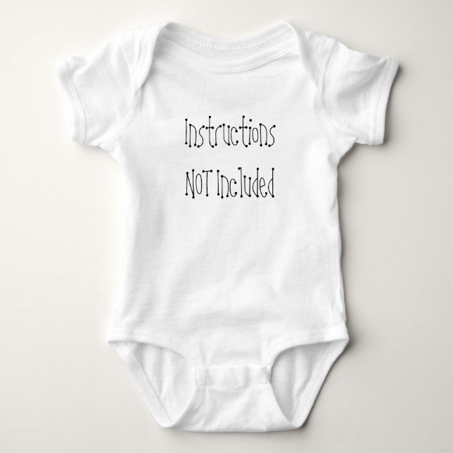 Instructions NOT Included Baby Bodysuit (Front)